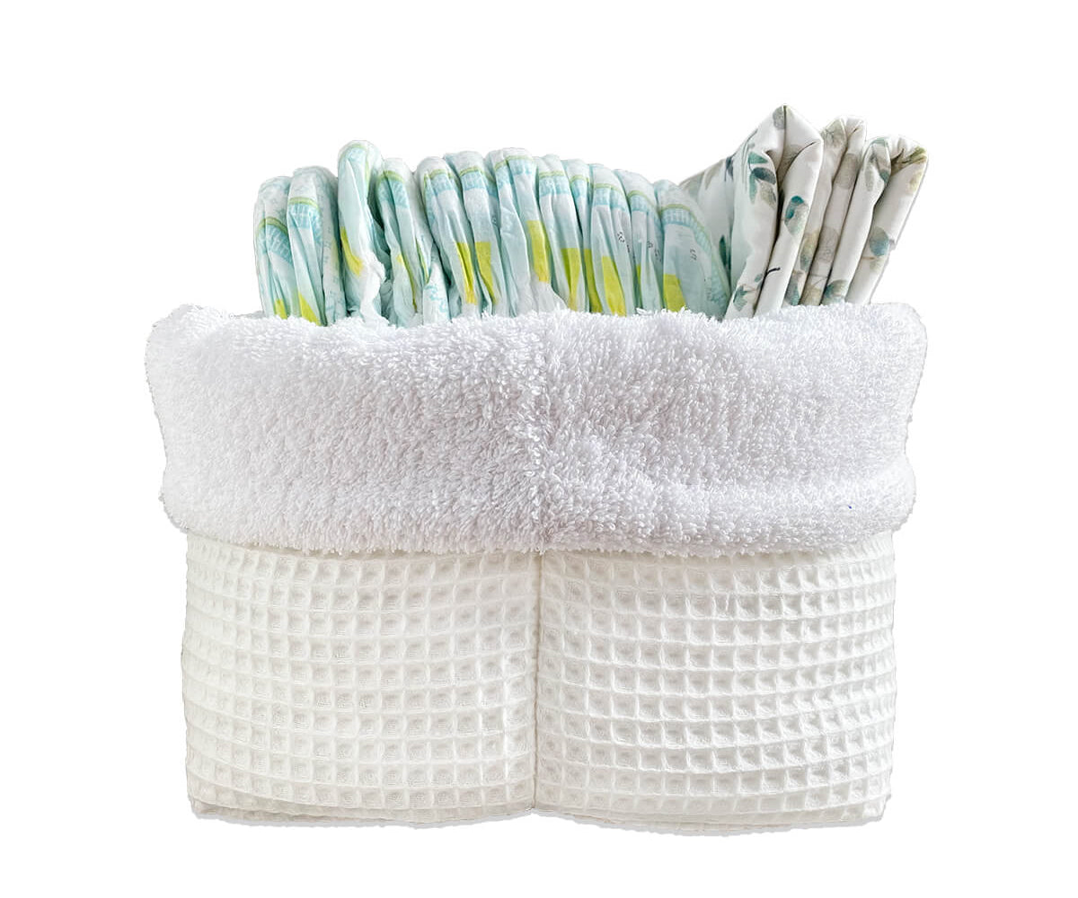 Basket for diapers or underpads