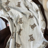 Baby blanket knit&double gauze