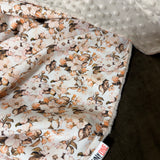 Minky blanket, apple tree flowers