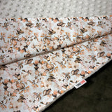 Minky blanket, apple tree flowers