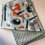 Minky flīsa un kokvilnas sedziņa