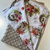 Minky flīsa un kokvilnas sedziņa