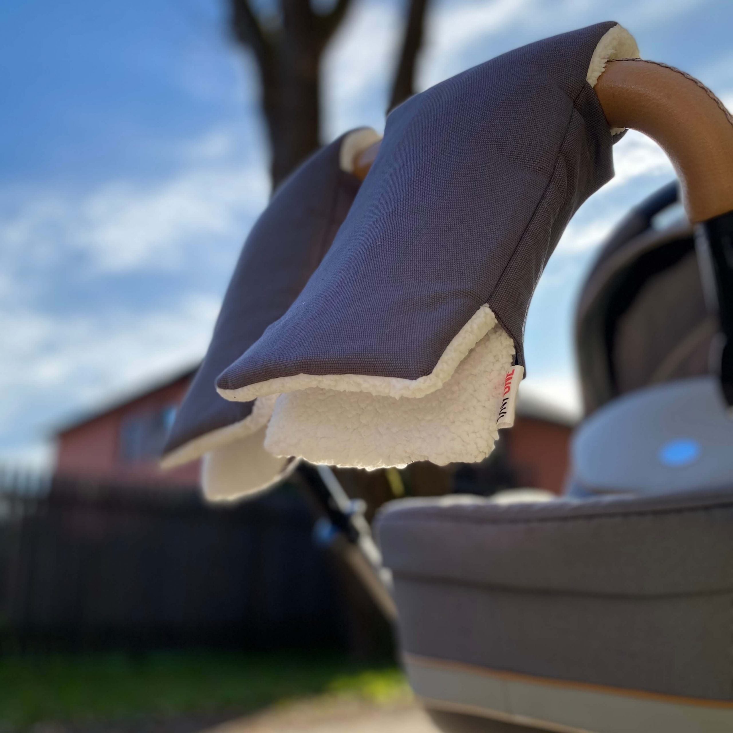 joolz hand muff Grey Stroller Hand Muff – Warm Winter Accessory for Parents – TinyOne Shop
